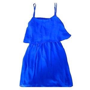 Blue spaghetti strap dress